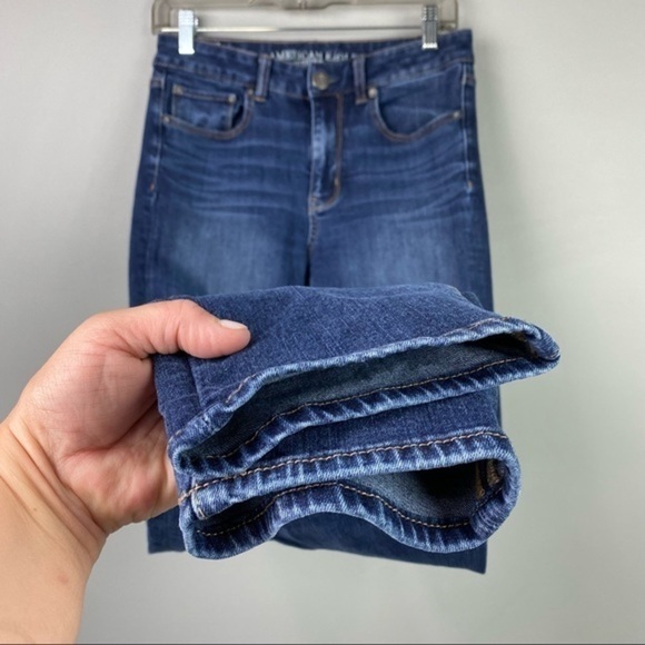 American Eagle Hi-Rise Straight Leg Jeans 6 Long - Picture 5 of 6